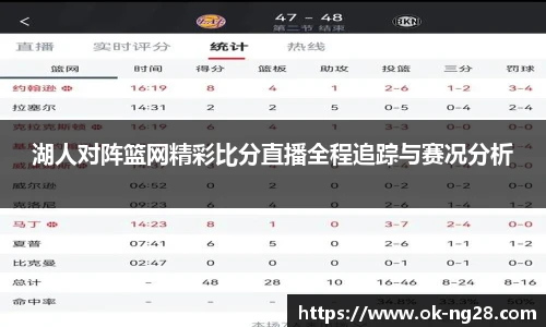 湖人对阵篮网精彩比分直播全程追踪与赛况分析